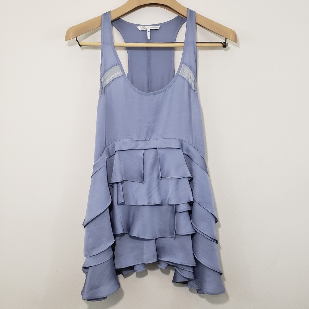 French Connection Tank | Silky Ruffles Long XS